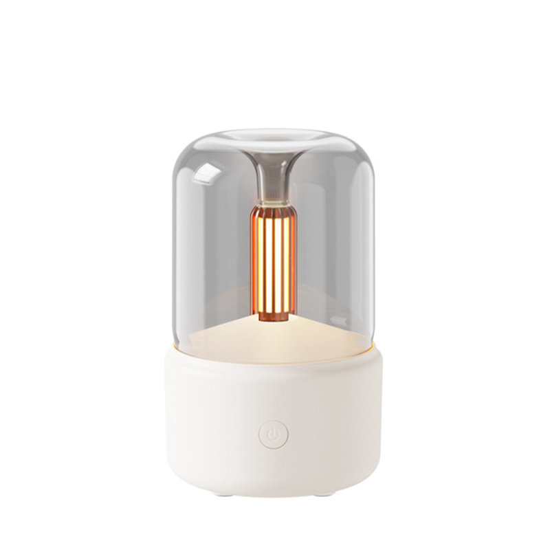 White Creative Candleligh Aromatherapy Diffuser USB Desktop Ambient Candle