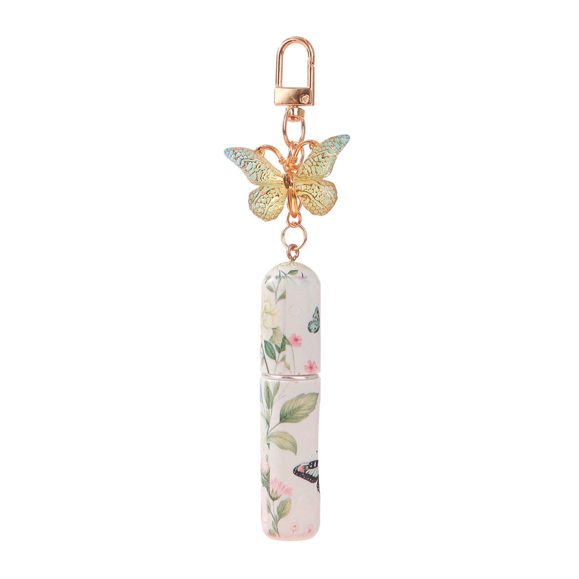 Light Green 3 Pcs Portable 5ml Perfume Atomiser Keychain - Refillable Floral