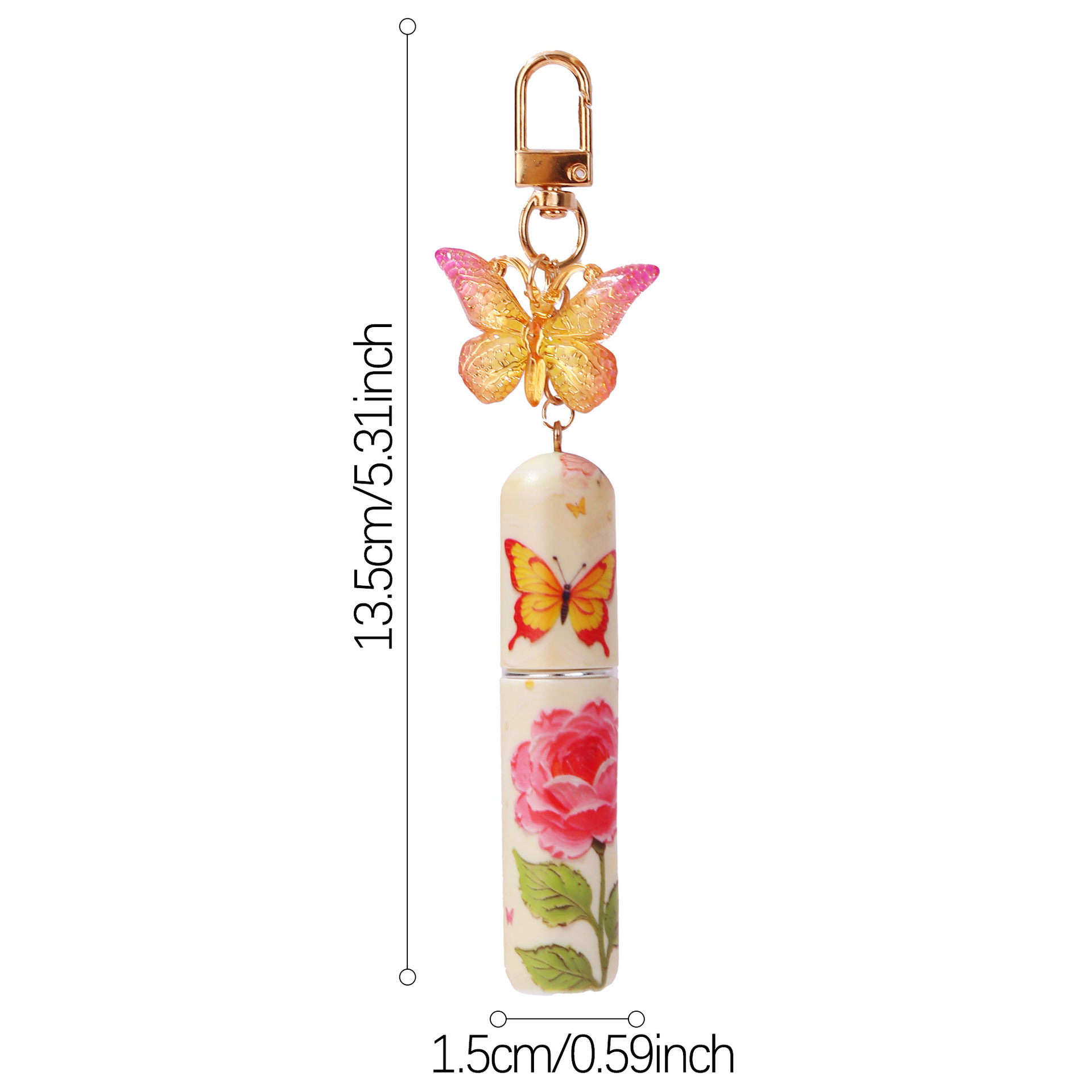 Black 3 Pcs Portable 5ml Perfume Atomiser Keychain - Refillable Floral Spray view 4