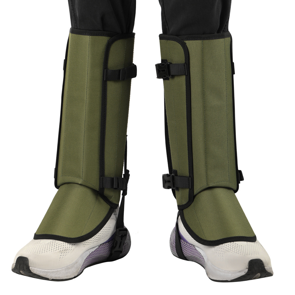 Green Outdoor Waterproof Leg Gaiters - Anti-Snake Bite & Scratch Protection