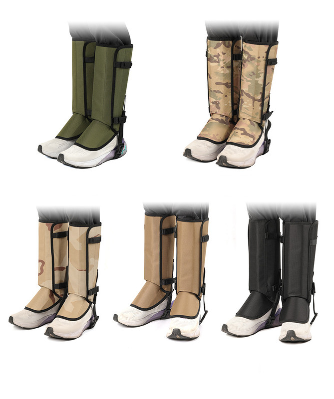 Khaki Outdoor Waterproof Leg Gaiters - Anti-Snake Bite & Scratch Protection view 2