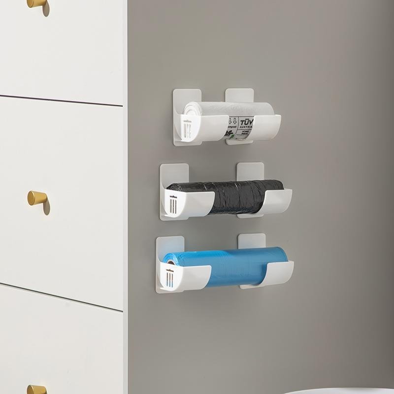 White 10 Pairs Self-Adhesive Wall Mount Storage Holders - Drill-Free Plastic view 3
