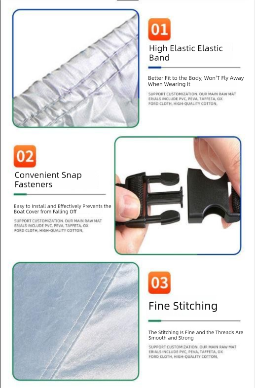 Grey Heavy Duty Waterproof Tarp Covers with Storage Bag view 5