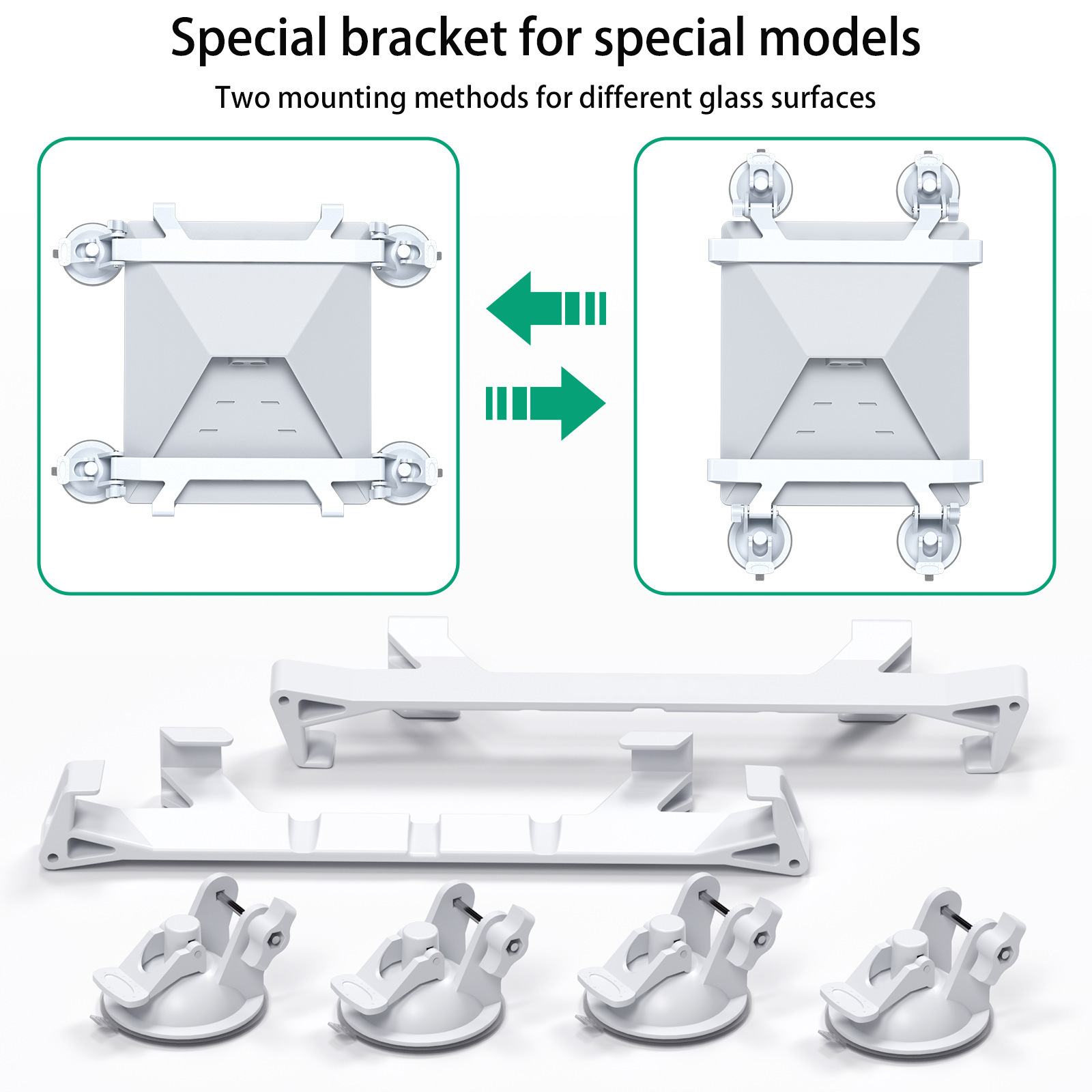 White Star Mini Car Suction Mount Bracket - Universal Glass Mount for Roof view 4