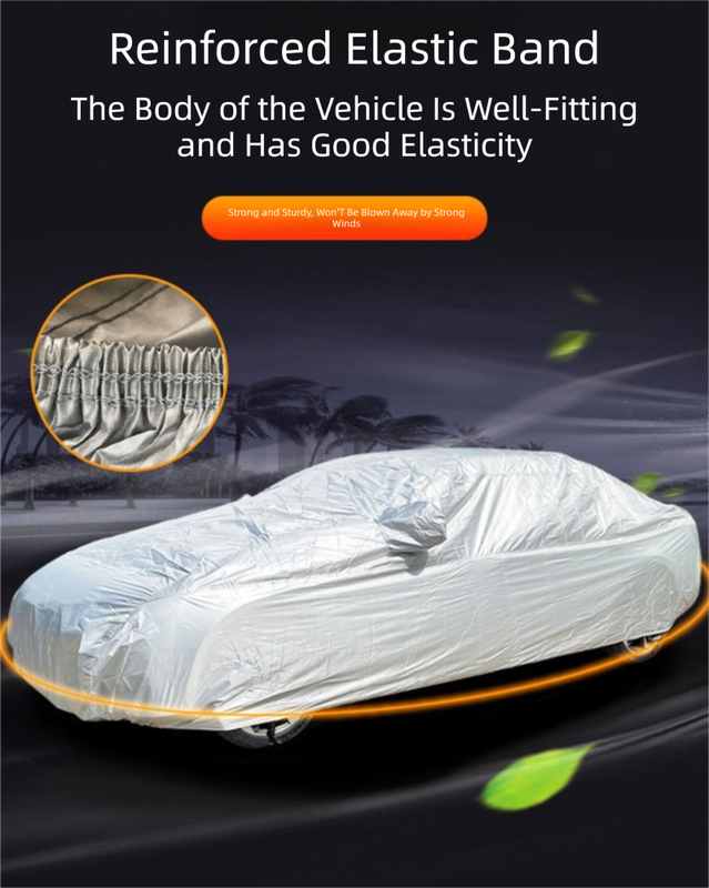 Silver 2M Universal Car Cover – 170T Taffeta Fabric — image 1