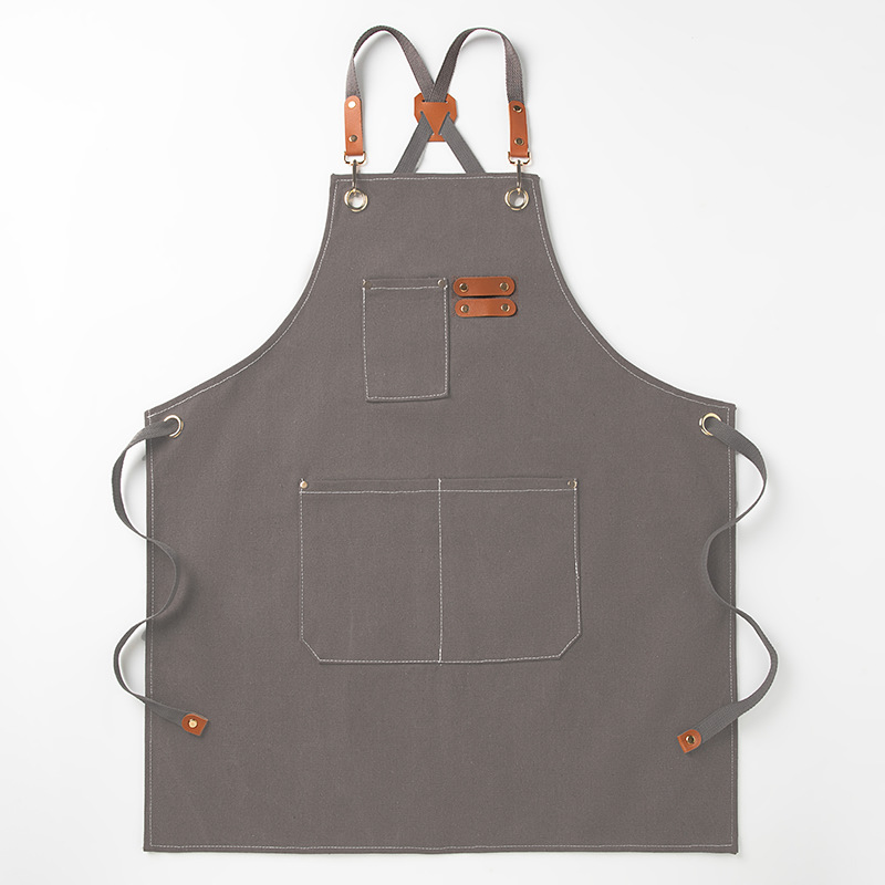 Grey 16-ounce Heavy-Duty Canvas Apron – Durable