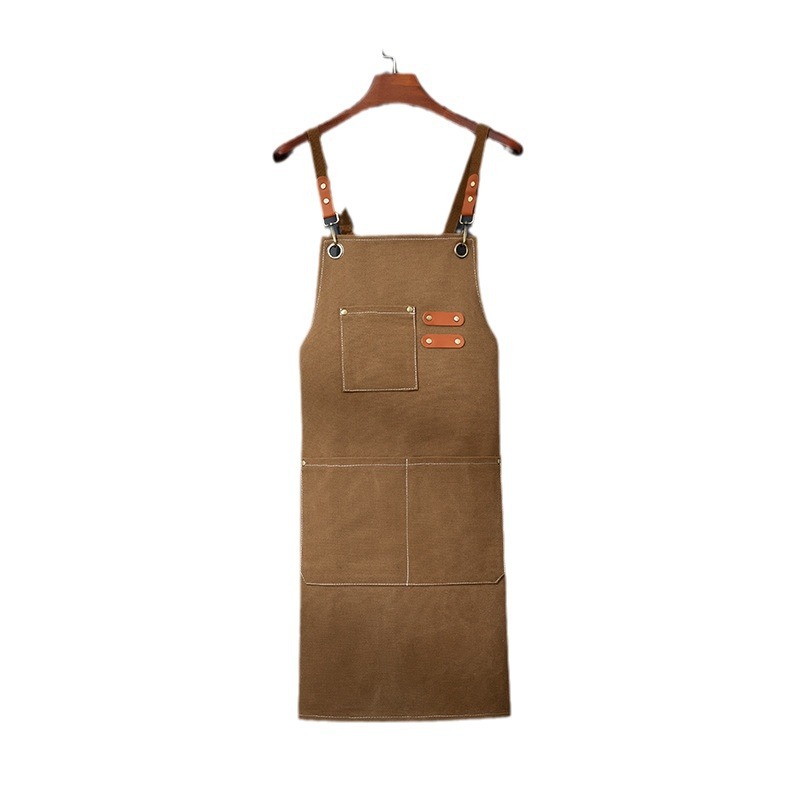 Grey 16-ounce Heavy-Duty Canvas Apron – Durable view 5