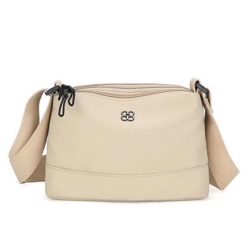 Khaki Lightweight Multi-Layer Crossbody Bag for Women – Compact