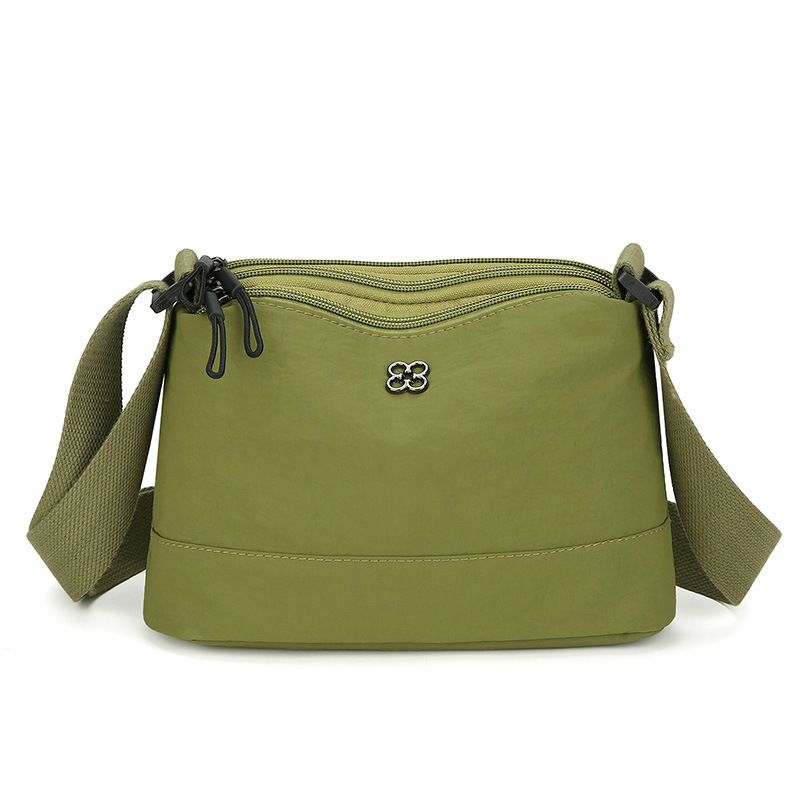 Green Lightweight Multi-Layer Crossbody Bag for Women – Compact
