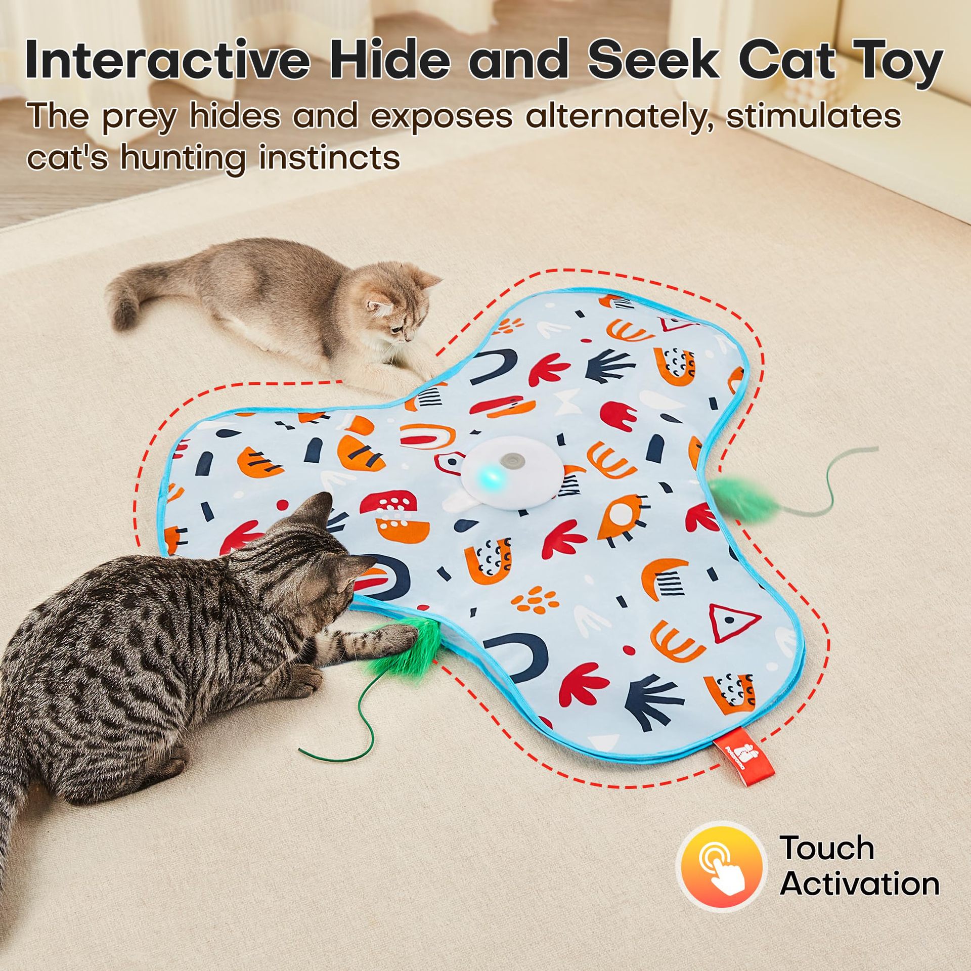 Blue Interactive Cat Toys Rechargeable view 2
