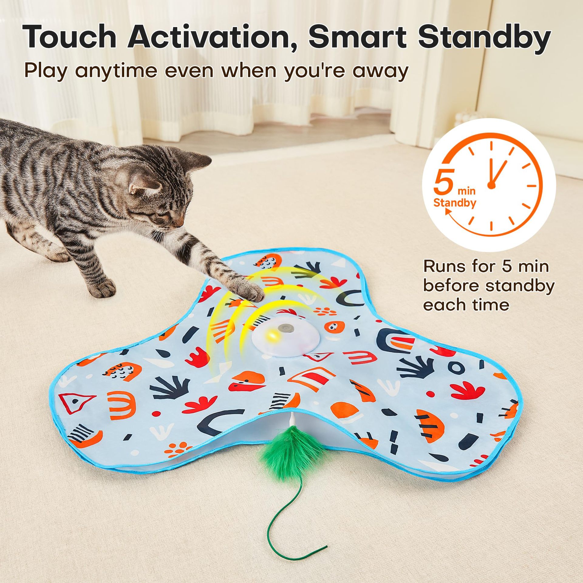 Pink Interactive Cat Toys Rechargeable view 4