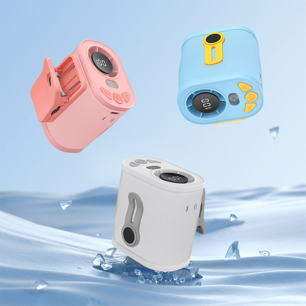 Pink High-Speed Mini Clip Fan with 360° Rotation – Portable view 2