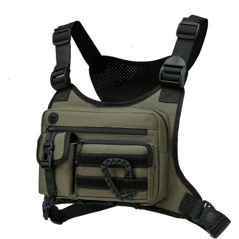 Green Outdoor Tactical Chest Pack – Lightweight Running & Hiking Vest for Men