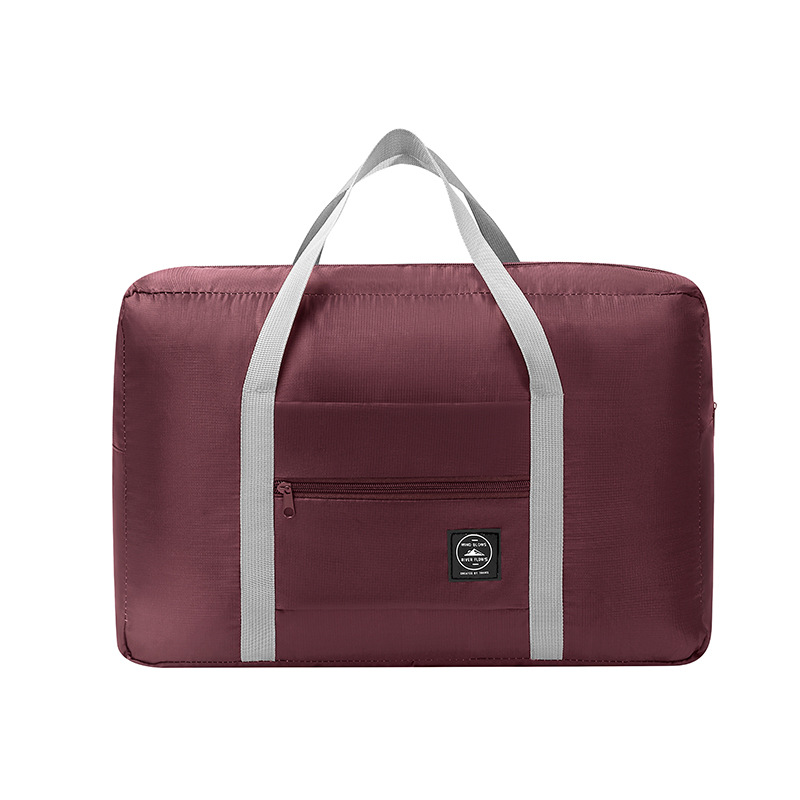 Dark Red Foldable Travel Duffel Bag – Lightweight
