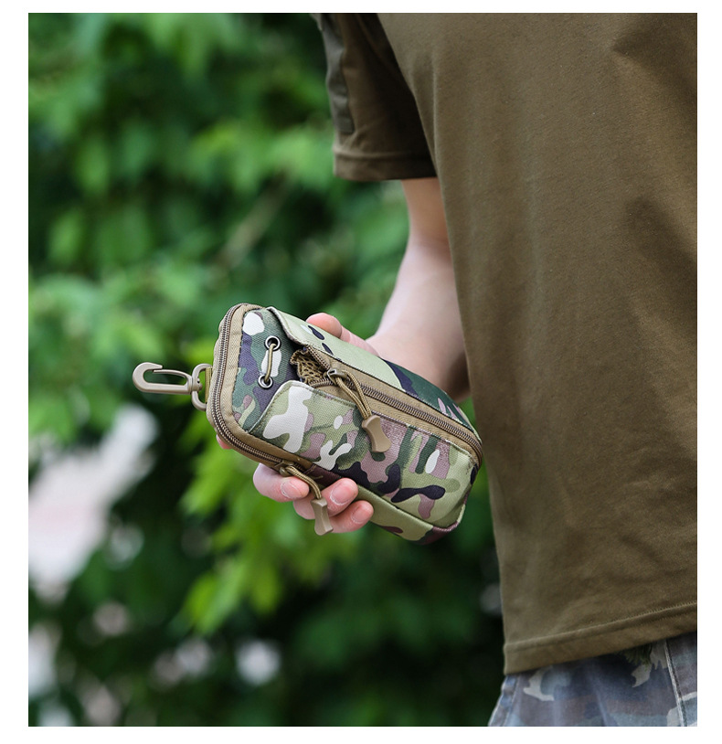 Green Multi-Functional Outdoor Water Bottle & Phone Pouch – Tactical Zippered view 9