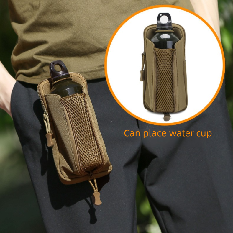 Black camouflage Multi-Functional Outdoor Water Bottle & Phone Pouch view 7