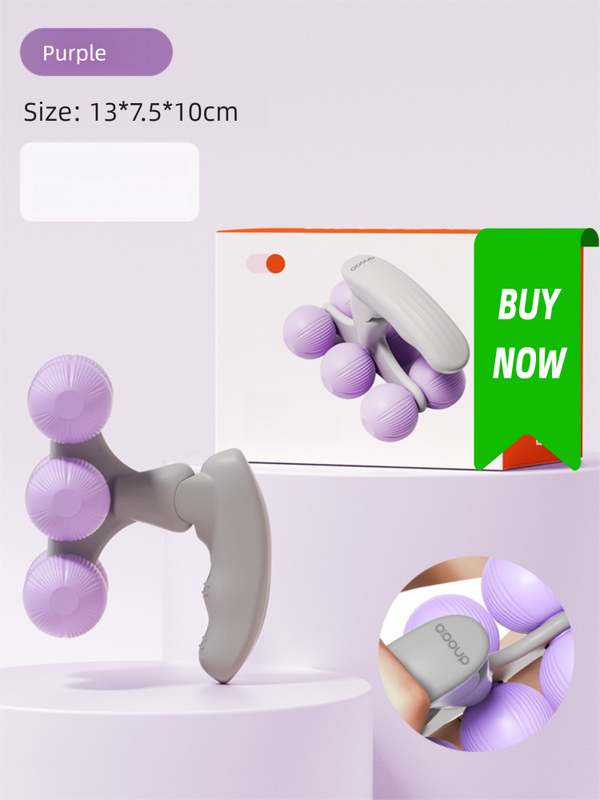 Purple Portable 6-Wheel Massage Roller – Quiet — image 1