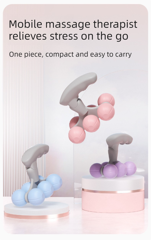 Purple Portable 6-Wheel Massage Roller – Quiet view 2