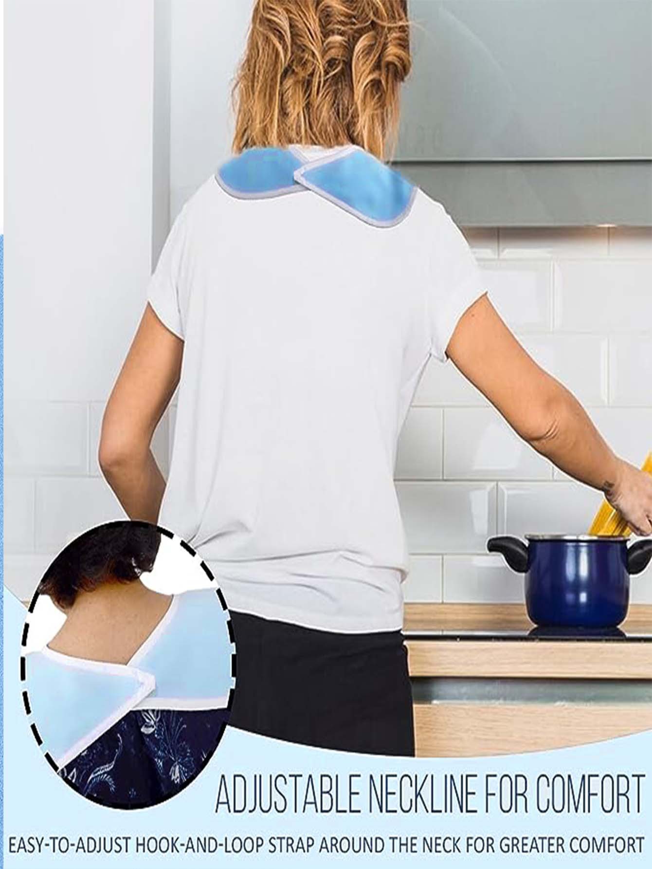 Grey Anti-Stain Feeding Apron with Pocket – Adjustable Care Bib for Elderly & view 4