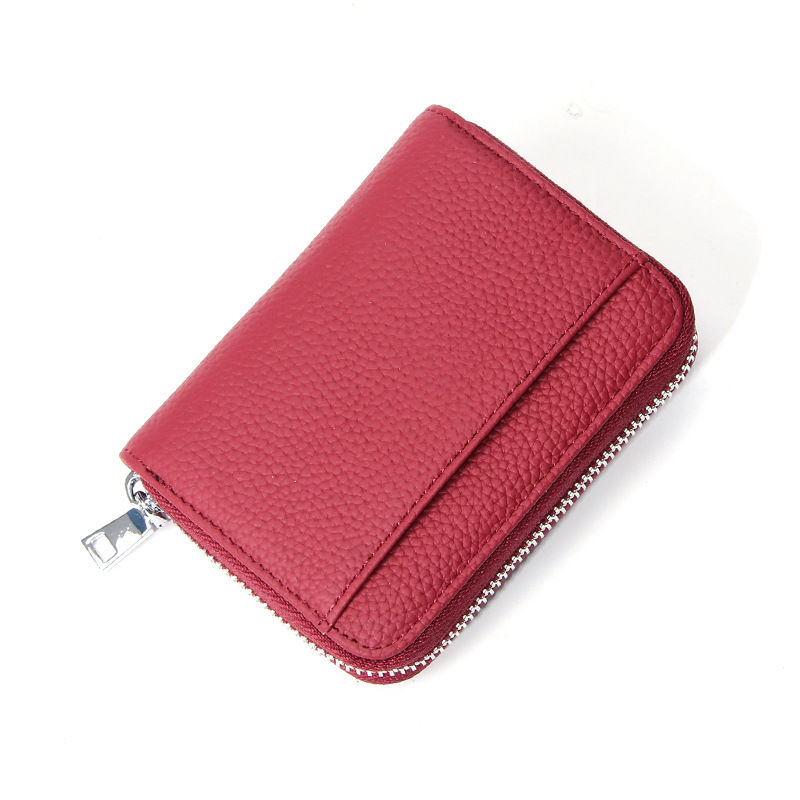 Genuine Leather RFID Blocking Accordion Card Holder & Coin Purse - Large