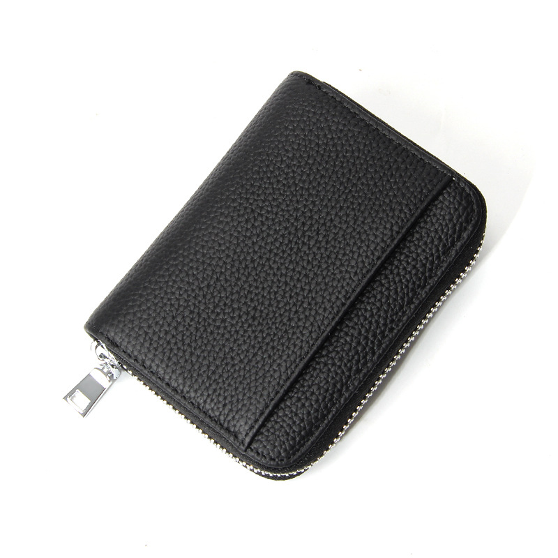Genuine Leather RFID Blocking Accordion Card Holder & Coin Purse - Large