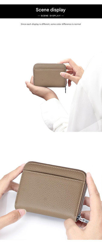 Genuine Leather RFID Blocking Accordion Card Holder & Coin Purse - Large view 6