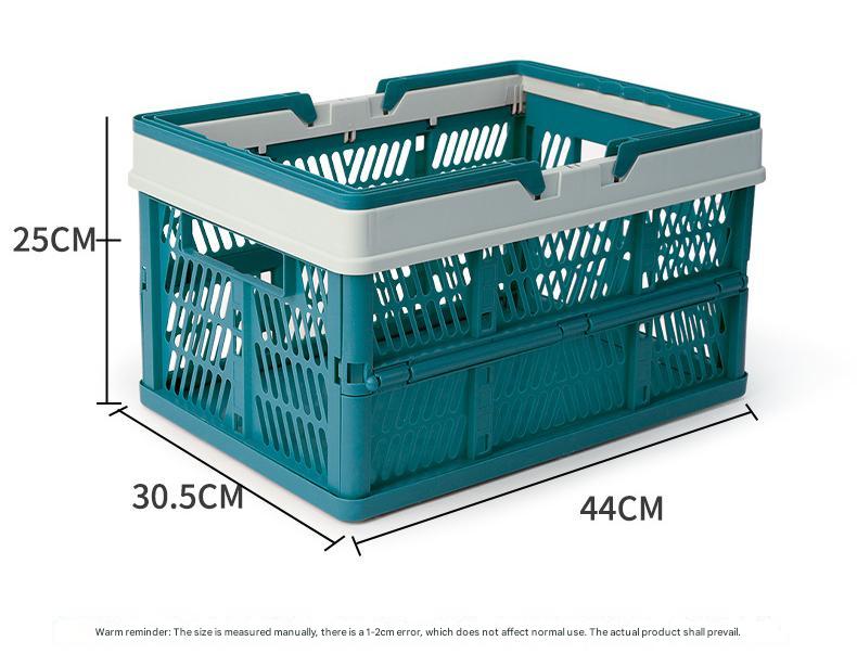 Large Collapsible Storage Basket with Handles - Portable Folding Crate for view 8