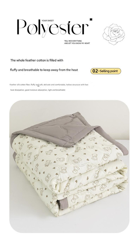 Lightweight Reversible Summer Quilt - Soft view 4