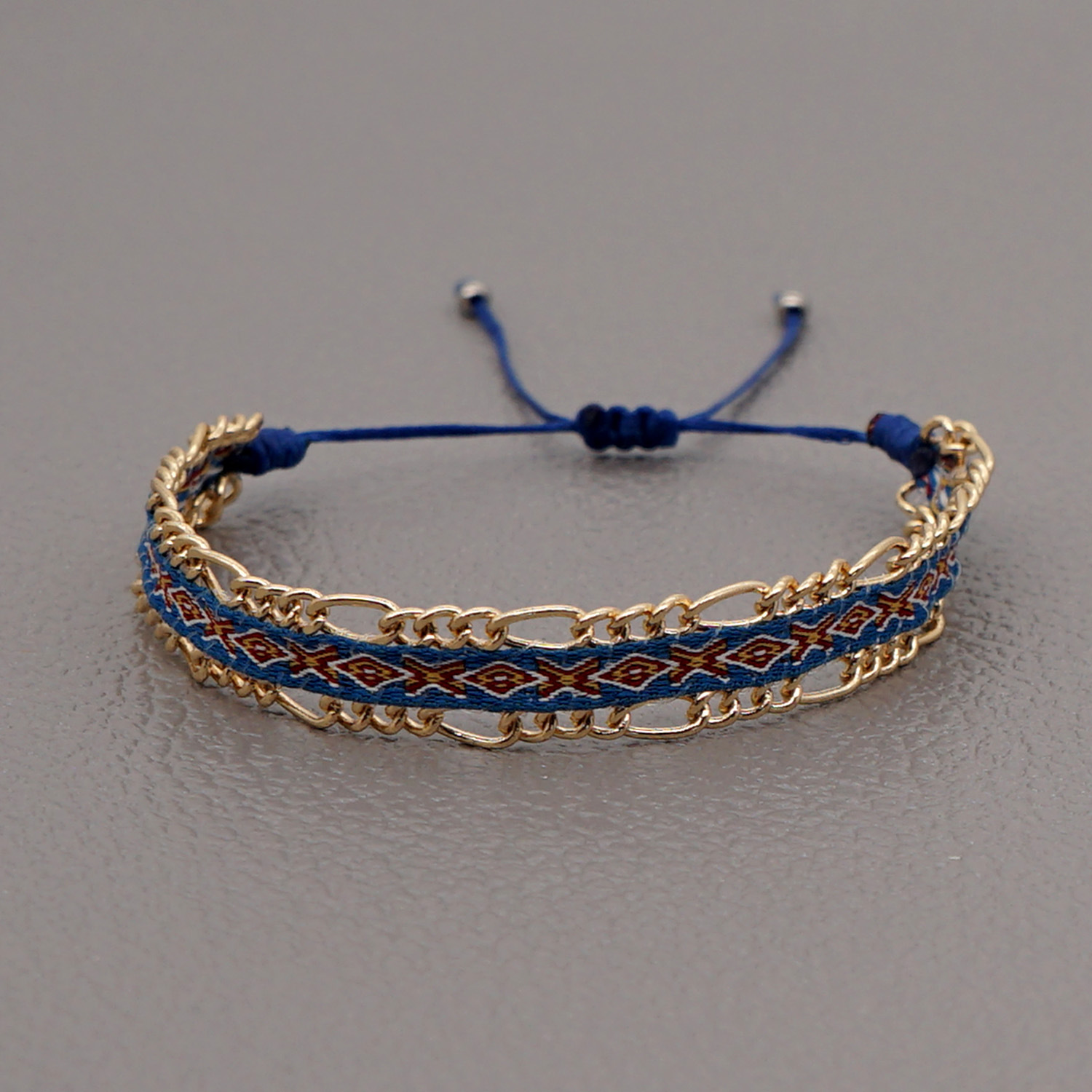 Blue Style Artisan Boho Beaded Bracelet - Handmade Woven Friendship Band with
