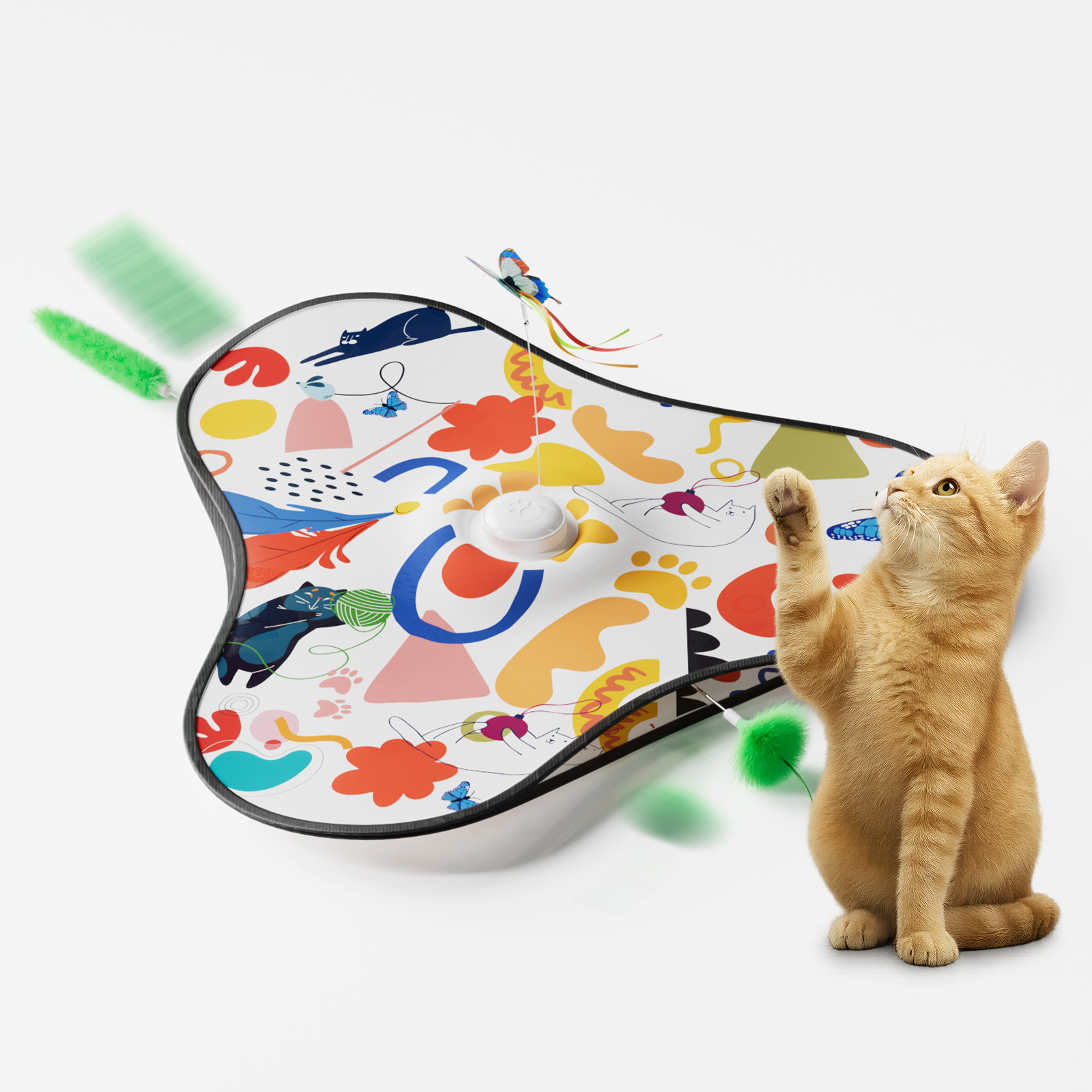 Multicolor Interactive Cat Play Tunnel & Hunting Cover - Self-Entertaining Pet