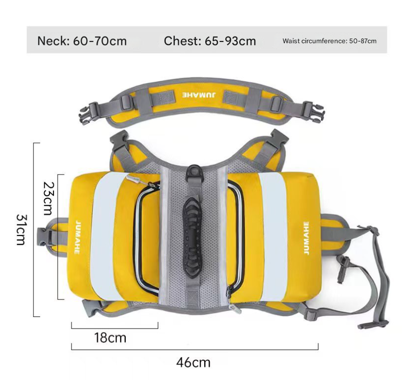 Blue Saddle Bag Dog Backpack - Adjustable Harness Pack for Hiking view 2
