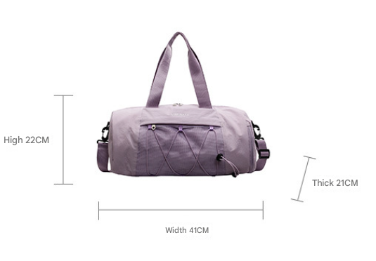 Pink Stylish Sports Gym Bag for Women - Lightweight Travel Duffel with Wet/Dry view 2