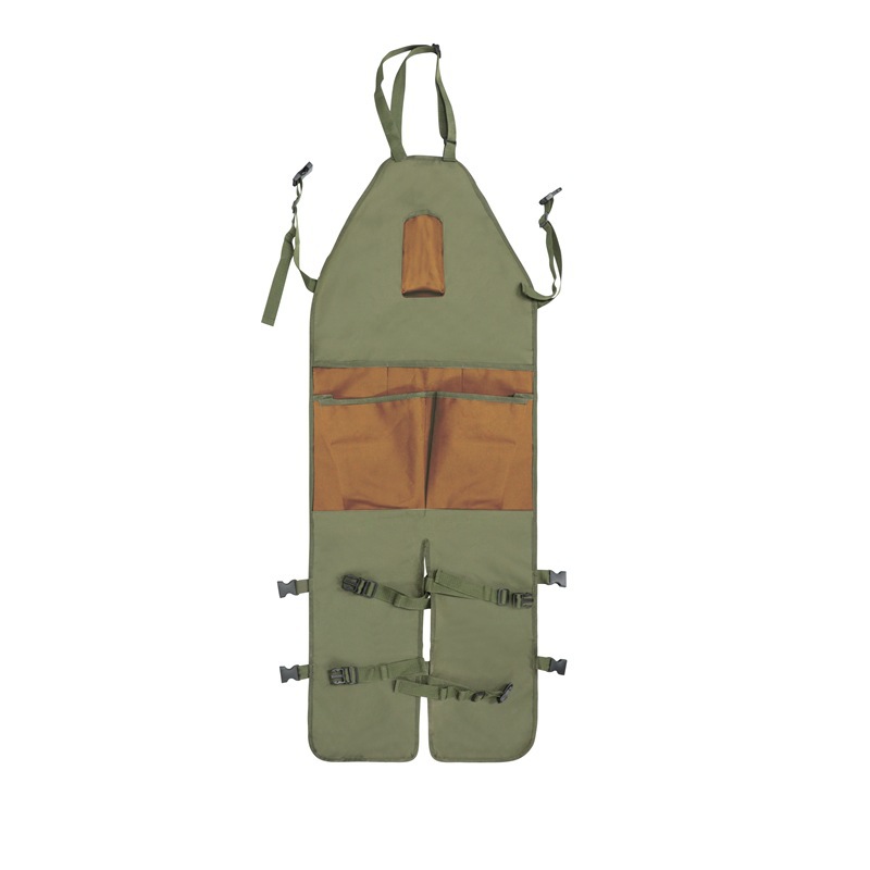 Brown Pocket Heavy-Duty Gardening Apron with Adjustable Straps and — image 1