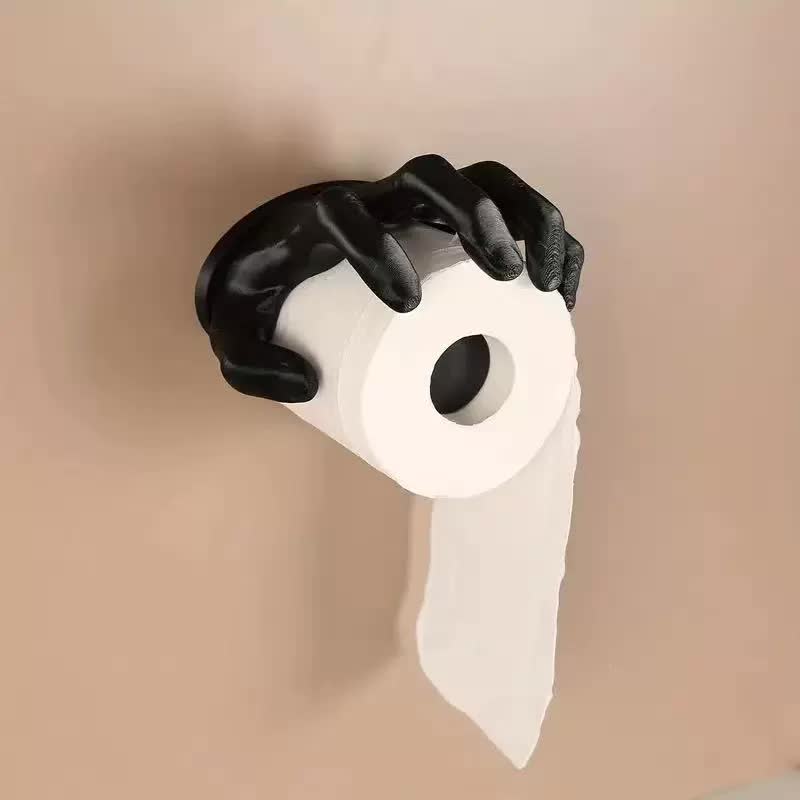 Creative Hand-Shaped Toilet Paper Holder - Unique Wall-Mounted Design view 2