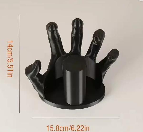 Creative Hand-Shaped Toilet Paper Holder - Unique Wall-Mounted Design view 3