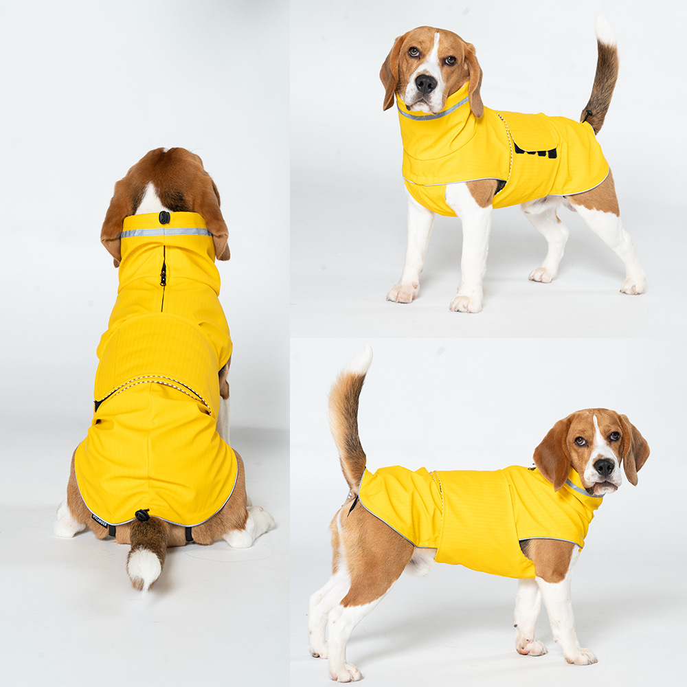 M Dark Blue All-Season Pet Raincoat - Waterproof & Dustproof High-Collar Dog view 2