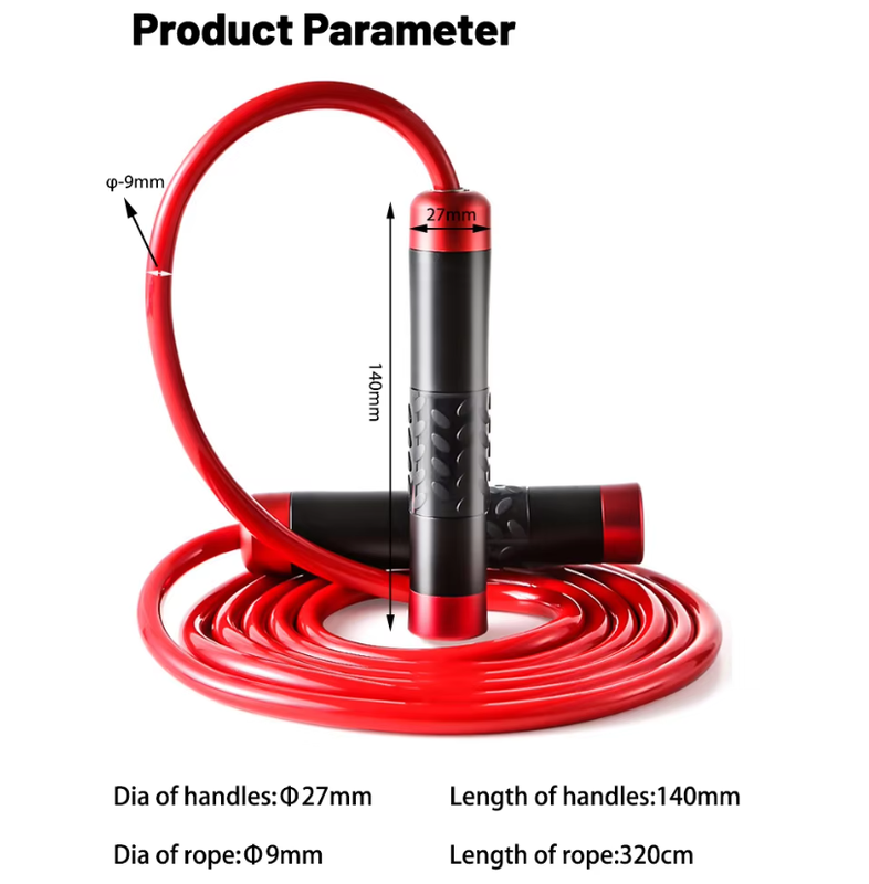 Blue Weighted Jump Rope for Workout Fitness - Thick 9mm Cable for Intense Fitness view 2