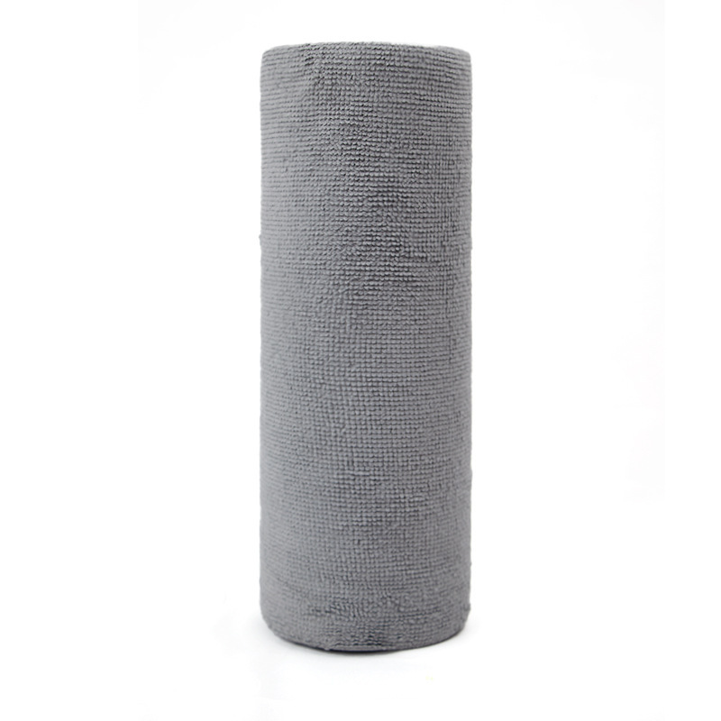 Grey 4-Roll Pack, 80 Sheets Reusable Tear-Off Microfiber Cleaning Cloths