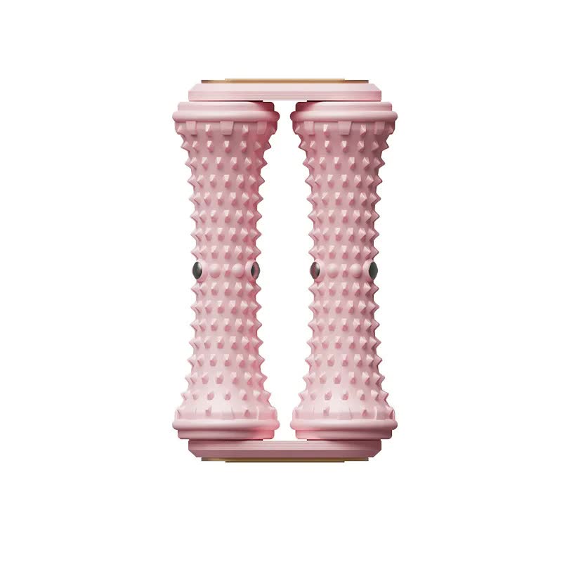 Pink Dual Foot Massager Roller - Therapeutic Deep Tissue Tool for Plantar