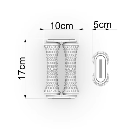 Pink Dual Foot Massager Roller - Therapeutic Deep Tissue Tool for Plantar view 2