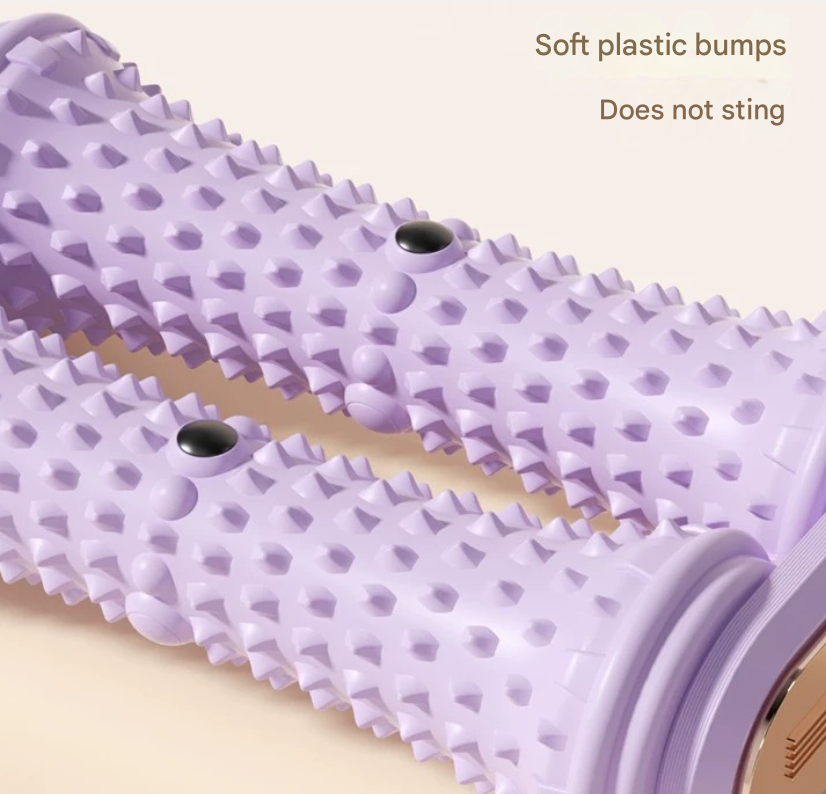 Purple Dual Foot Massager Roller - Therapeutic Deep Tissue Tool for Plantar view 3