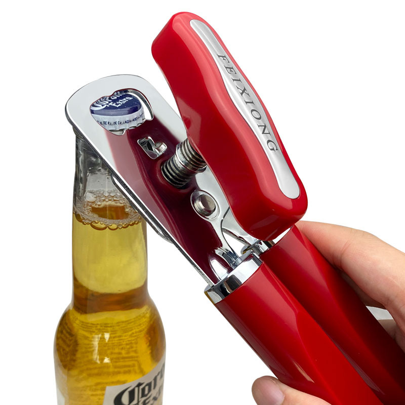 Red (2-Pack) Heavy-Duty Manual Can Opener - Ergonomic 3-in-1 Tool with view 3