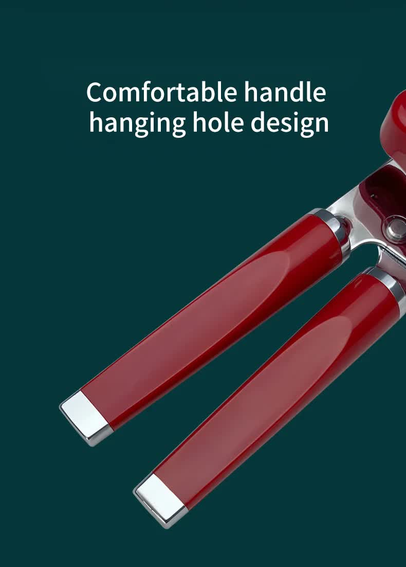 Blue (2-Pack) Heavy-Duty Manual Can Opener - Ergonomic 3-in-1 Tool with view 5