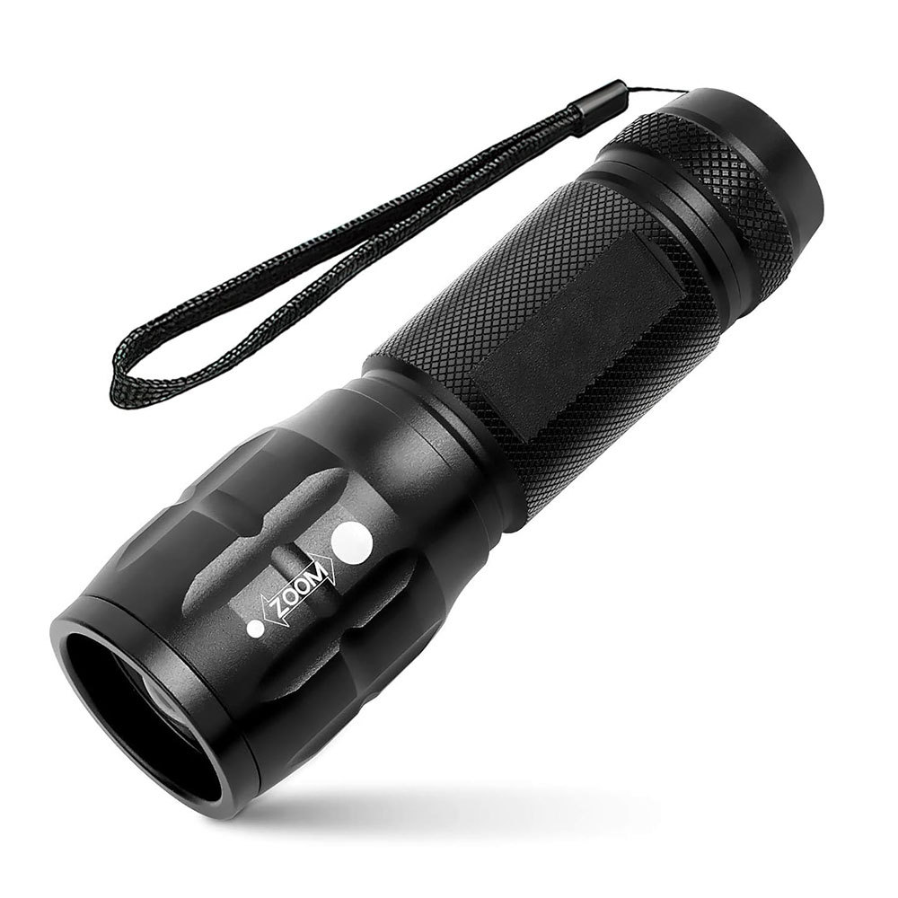 Compact Tactical LED Flashlight - Super Bright 160LM with Adjustable Zoom &