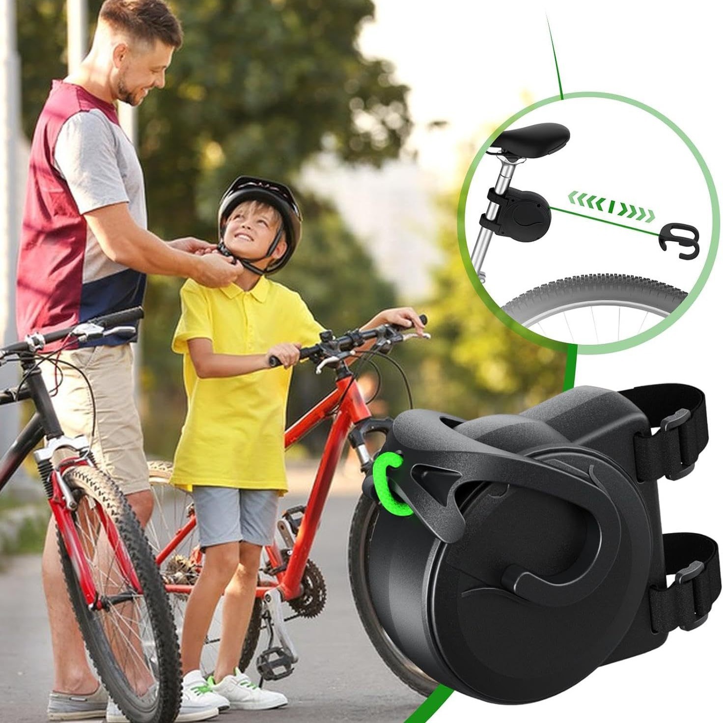 Retractable Bicycle Tow Rope for Kids - Parent-Child Bungee Towing System for view 4
