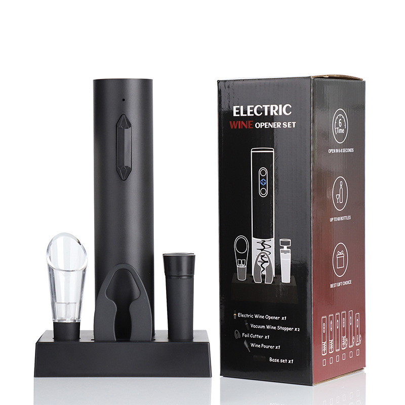 Complete Electric Wine Opener Gift Set - Rechargeable Corkscrew with Foil Cutter — image 1