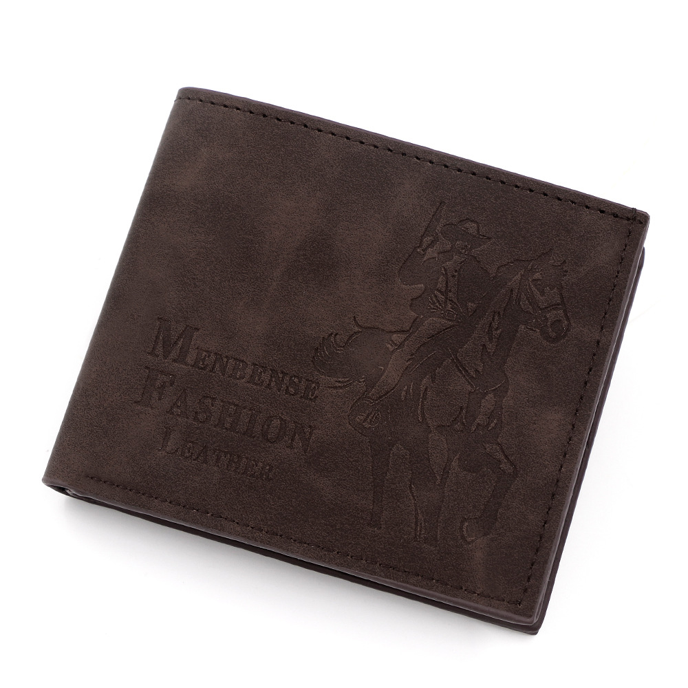 3-PCS Dark Brown Menbense Fashion Leather Wallet Set - Vintage Hunter Design