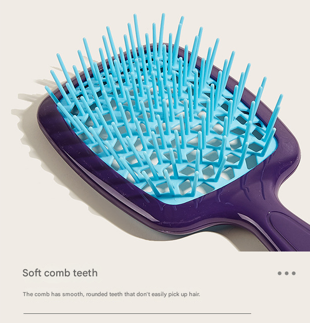 Pink 8-Piece Detangling Hair Brush Set - Vented Wet/Dry Brushes for Smooth view 2