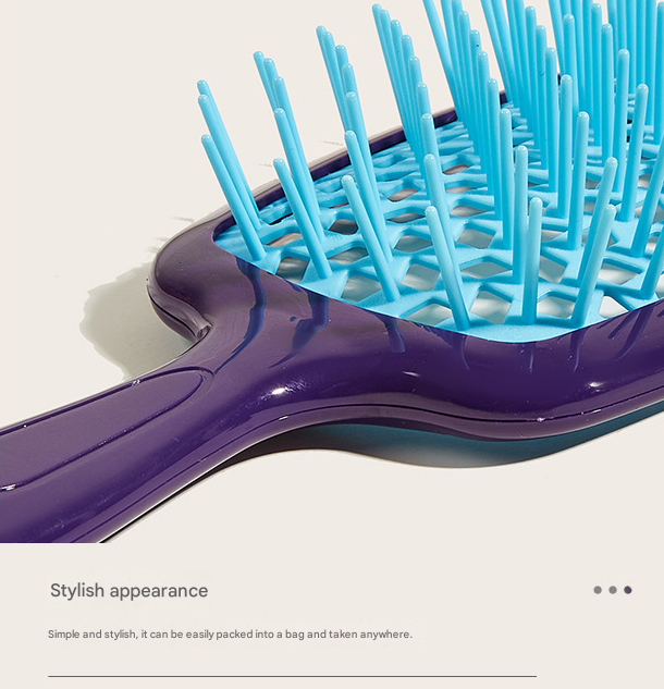 Pink 8-Piece Detangling Hair Brush Set - Vented Wet/Dry Brushes for Smooth view 3