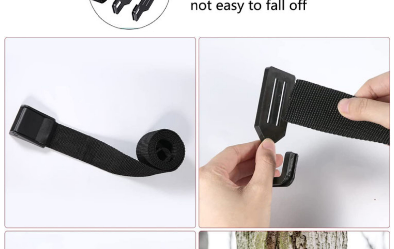 2-Piece Tree Stand Gear Hanger Set - Tactical Webbing Straps with 5 Hooks for view 4